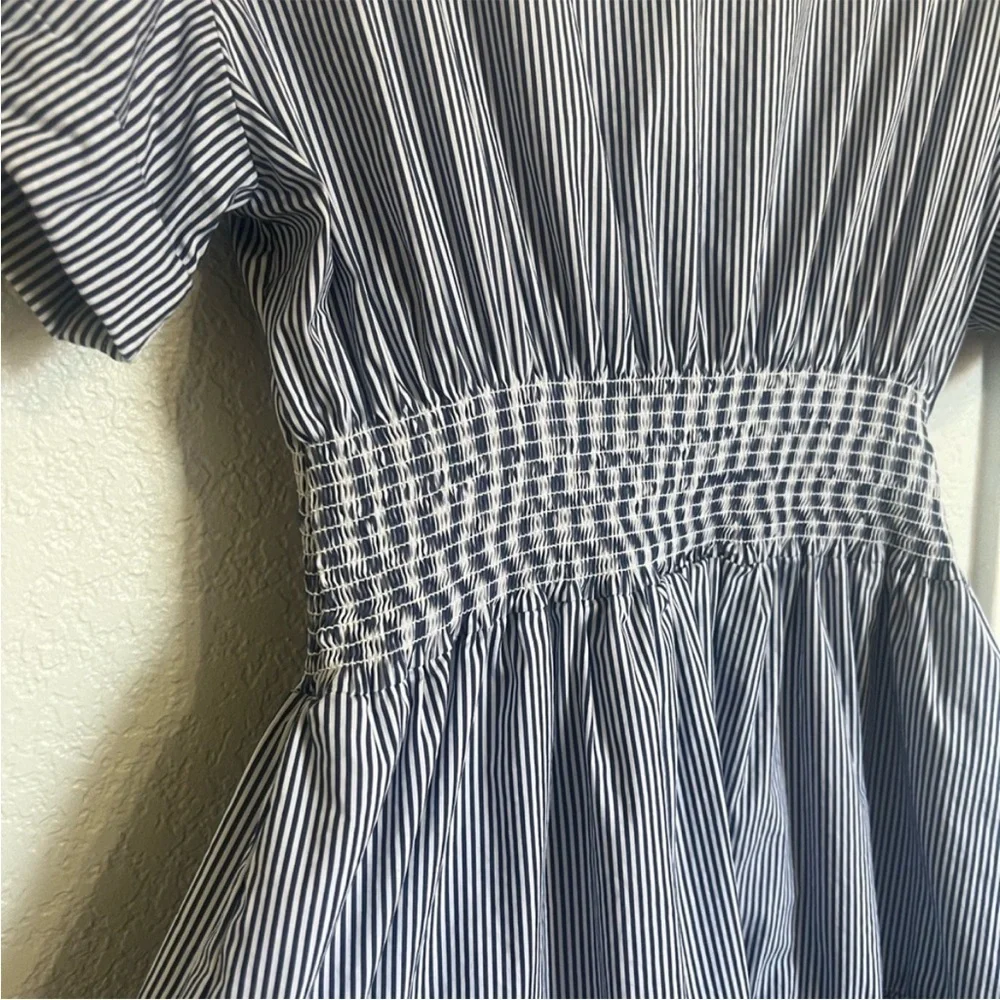 Vineyard Vines Smocked Waist Fit & Flare Striped Dress - Picture 7 of 12